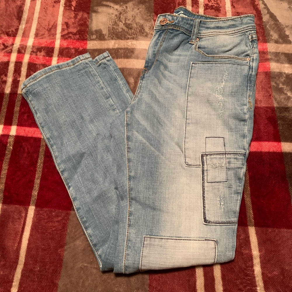 Inc Sequin Patchwork Boyfriend Jeans - image 2